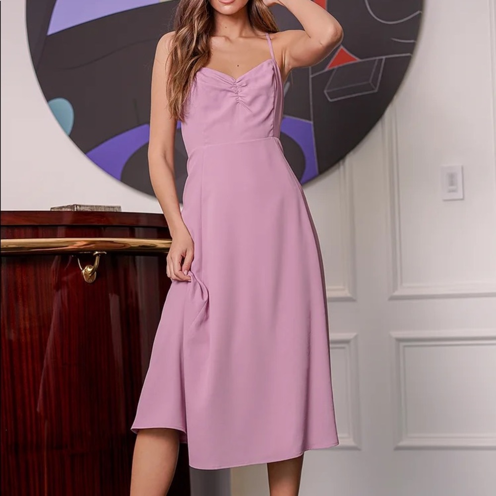 Remember Me Mauve Pink Sleeveless Midi Dress